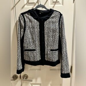 Ann Taylor Blazer Size 6 navy and white